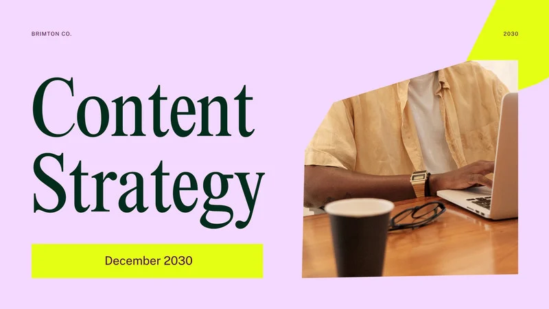preview of a template: Content Strategy Presentation